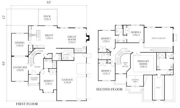 House Blueprint - Traditional Floor Plan - Main Floor Plan #1053-99