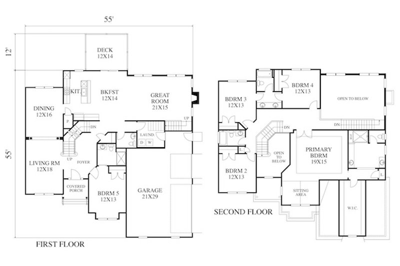 House Blueprint - Floor Plan - Main Floor for Traditional House Plan #1053-99 - 5 bed, 4.5 bath