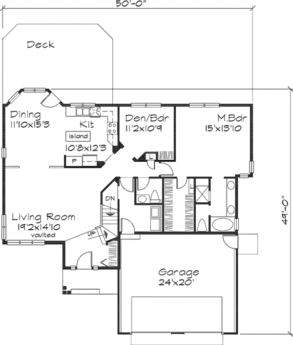 Dream House Plan - Mediterranean Floor Plan - Main Floor Plan #320-534