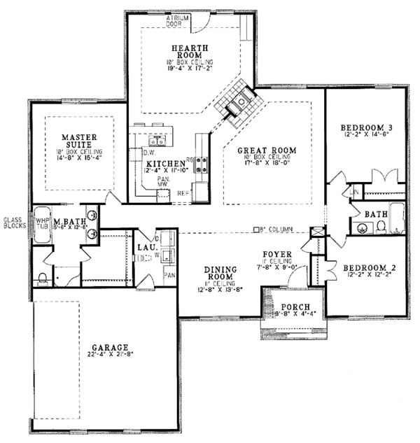 Home Plan - Ranch Floor Plan - Main Floor Plan #17-2725
