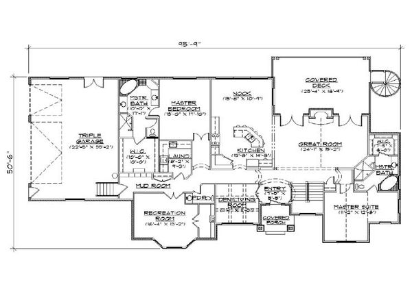 Home Plan - Traditional Floor Plan - Main Floor Plan #5-323