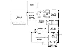 Floor Plan - Main Floor for Country House Plan #929-54 - 3 bed, 2 bath