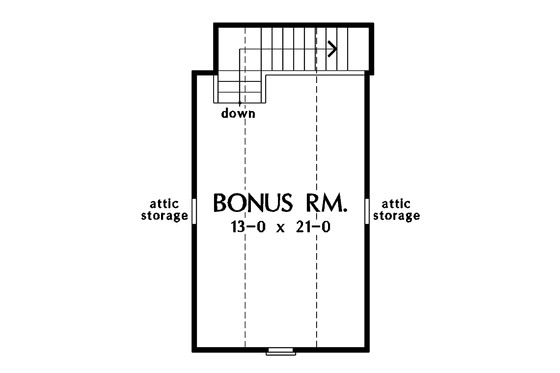Floor Plan - Other Floor for Ranch House Plan #929-629 - 3 bed, 2 bath