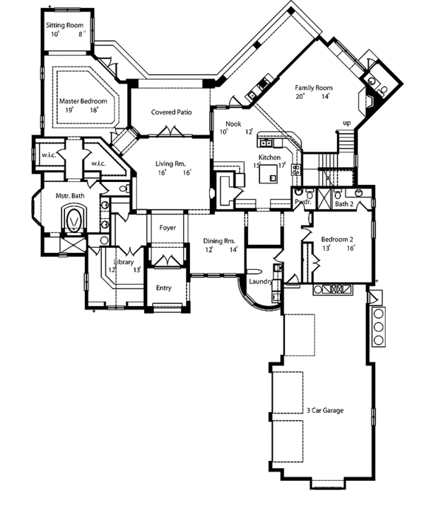 Dream House Plan - Country Floor Plan - Main Floor Plan #417-569