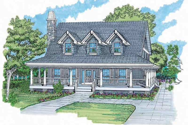 Architectural House Design - Victorian Exterior - Front Elevation Plan #47-907