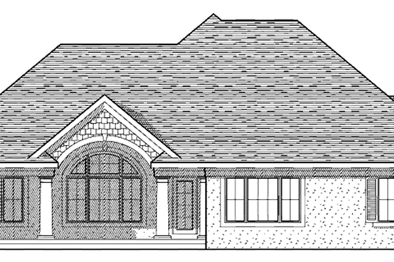 Dream House Plan - Exterior - Rear Elevation for European House Plan #70-1374 - 2 bed, 2 bath