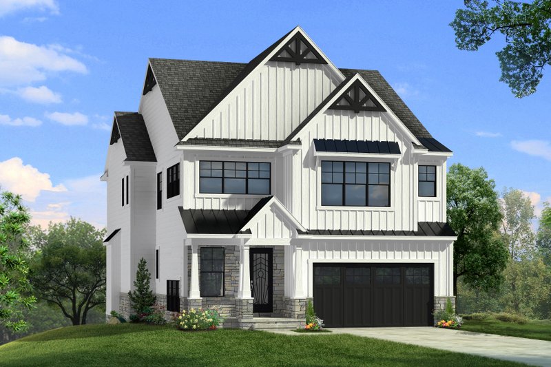 Architectural House Design - Craftsman Exterior - Front Elevation Plan #1057-19