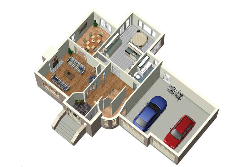 House Plan Design - Floor Plan - Main Floor 1 for European House Plan #25-4710 - 3 bed, 2 bath
