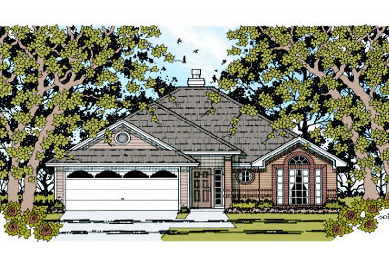 House Blueprint - Traditional Exterior - Front Elevation Plan #42-355