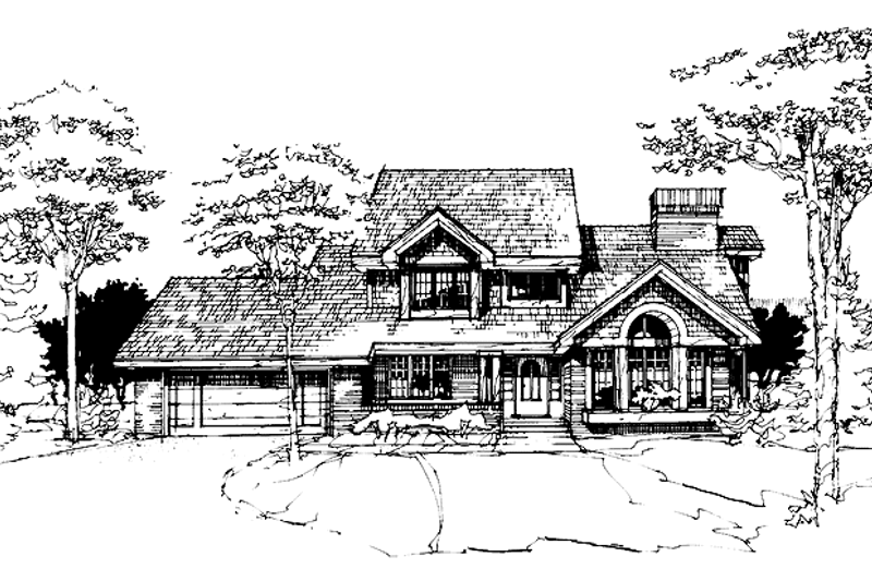 Architectural House Design - Country Exterior - Front Elevation Plan #320-678