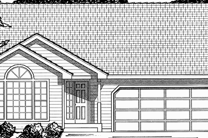 Architectural House Design - Ranch Exterior - Front Elevation Plan #1037-2