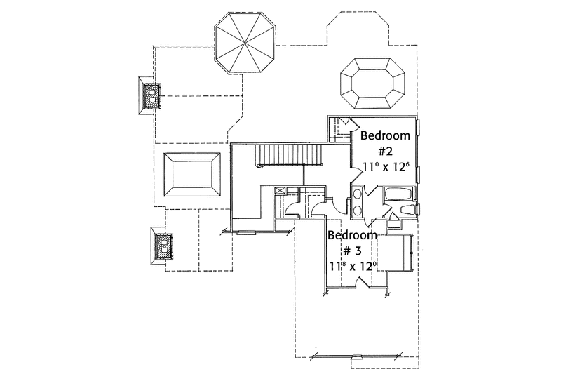 Home Plan - Floor Plan - Upper Floor for Country House Plan #429-292 - 3 bed, 2.5 bath