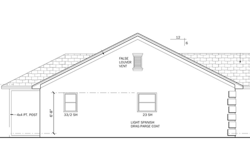 Home Plan - Exterior - Other Elevation for Ranch House Plan #1058-30 - 3 bed, 2 bath