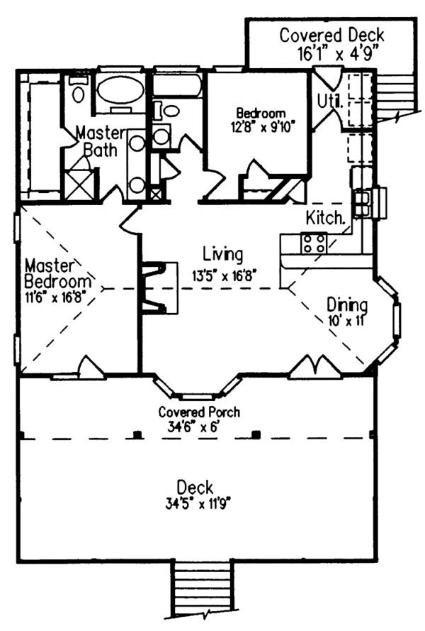 Dream House Plan - Country Floor Plan - Main Floor Plan #37-236