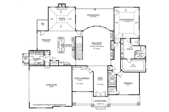 Floor Plan - Main Floor for Traditional House Plan #437-73 - 4 bed, 4.5 bath