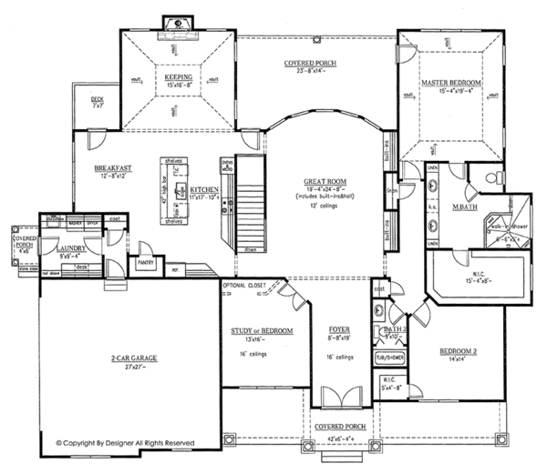 Home Plan - Traditional Floor Plan - Main Floor Plan #437-73