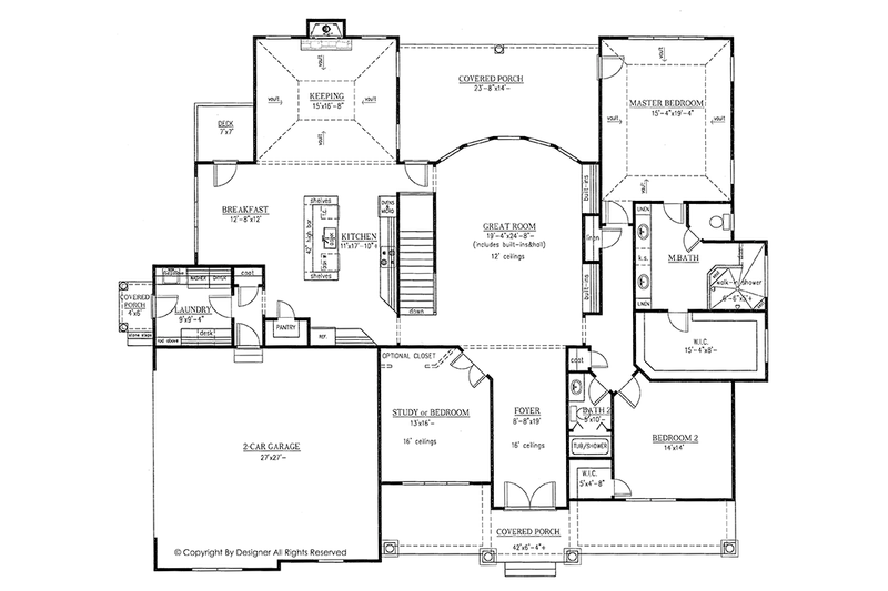 Dream House Plan - Floor Plan - Main Floor for Traditional House Plan #437-73 - 4 bed, 4.5 bath