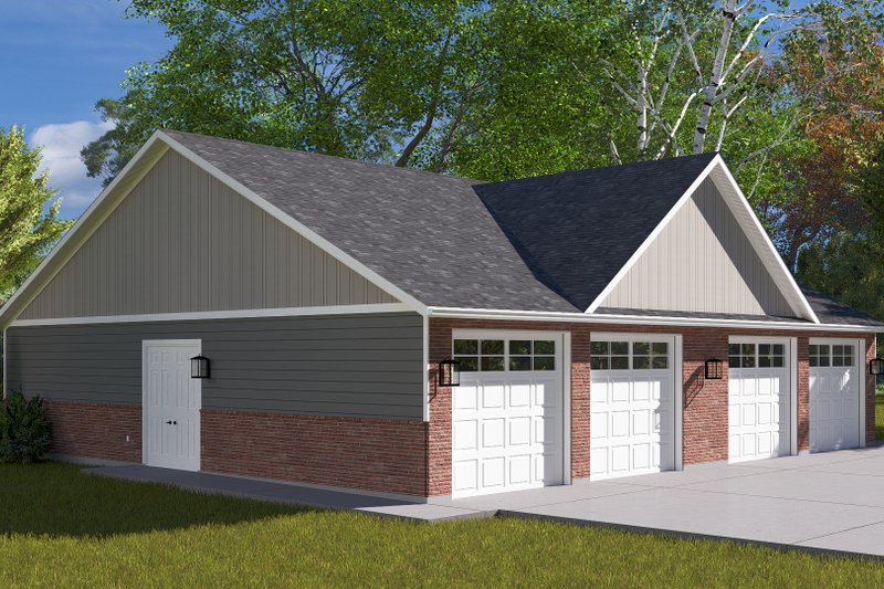 Architectural House Design - Exterior - Front Elevation 4 for Craftsman House Plan #1060-251, 0.5 bath