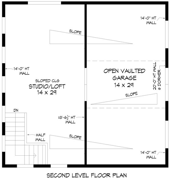 Contemporary Floor Plan - Upper Floor Plan #932-1010