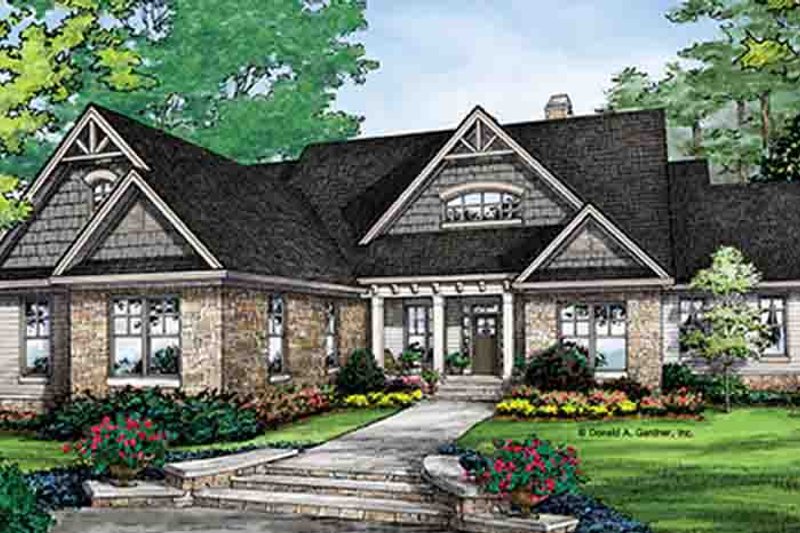 Home Plan - Exterior - Front Elevation 4 for Craftsman House Plan #929-968 - 4 bed, 3 bath