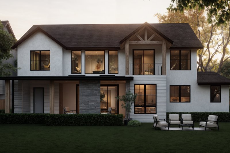 Home Plan - Exterior - Rear Elevation 1 for Farmhouse House Plan #1066-327 - 4 bed, 4.5 bath