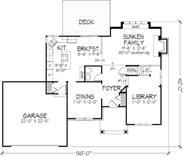 Home Plan - Prairie Floor Plan - Main Floor Plan #320-1122