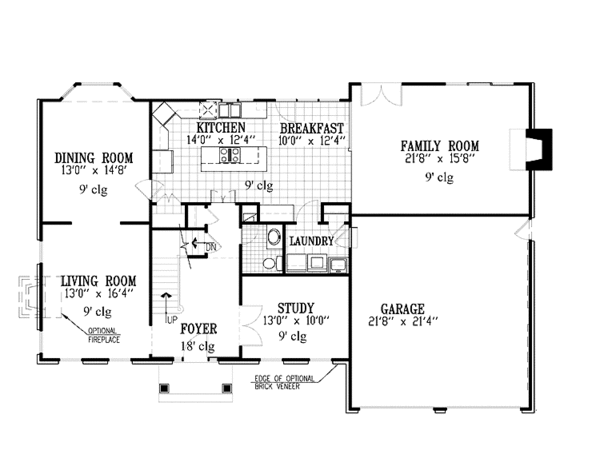 Dream House Plan - Classical Floor Plan - Main Floor Plan #953-39