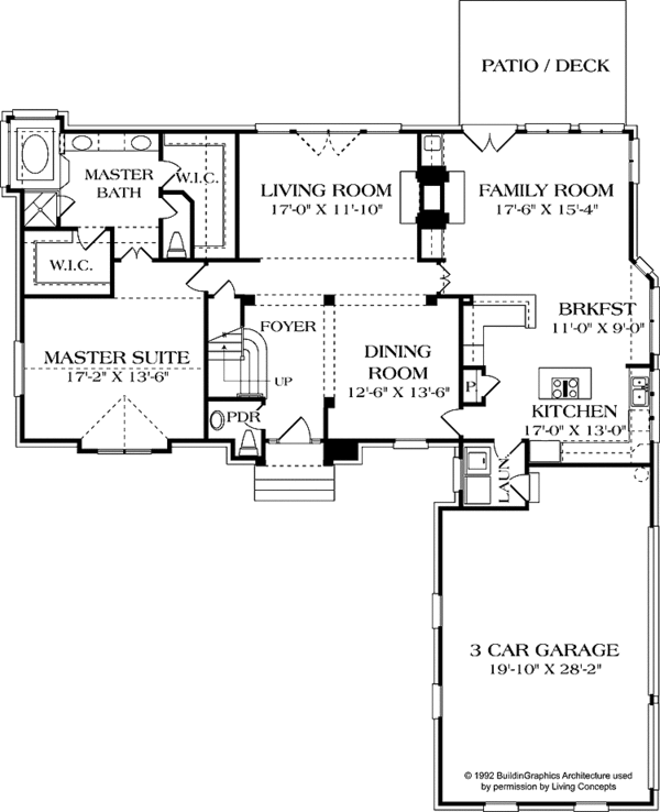 Architectural House Design - Traditional Floor Plan - Main Floor Plan #453-515