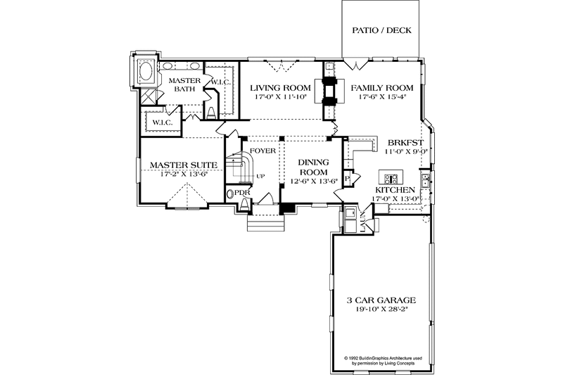 Dream House Plan - Floor Plan - Main Floor for Traditional House Plan #453-515 - 4 bed, 2.5 bath