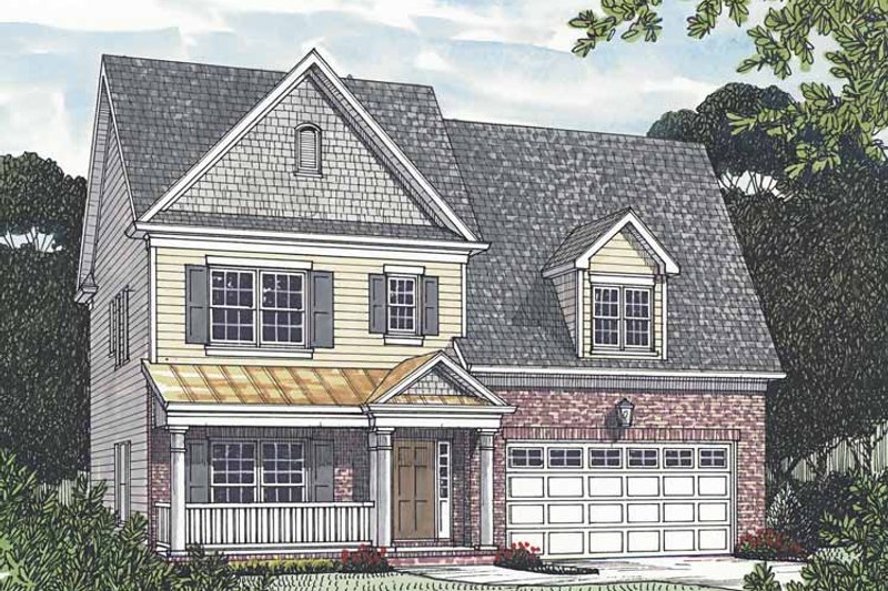 Dream House Plan - Exterior - Front Elevation 3 for Traditional House Plan #453-528 - 4 bed, 3.5 bath