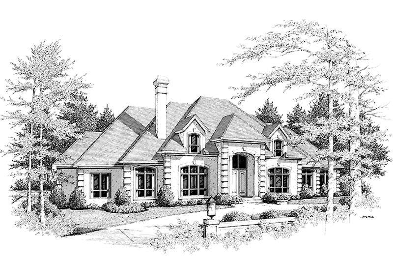 Architectural House Design - European Exterior - Front Elevation Plan #48-767