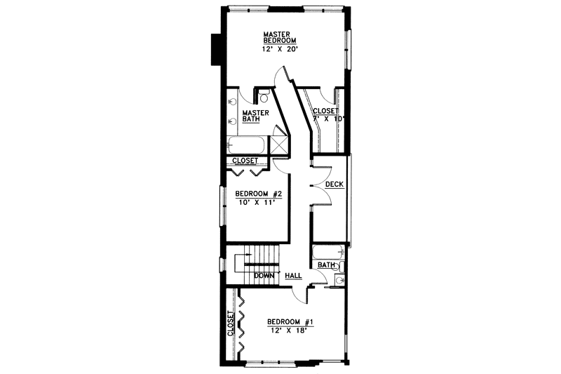 Home Plan - Floor Plan - Upper Floor for Country House Plan #978-5 - 3 bed, 2.5 bath