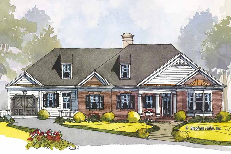 Dream House Plan - Exterior - Front Elevation 3 for Colonial House Plan #429-440 - 3 bed, 3.5 bath