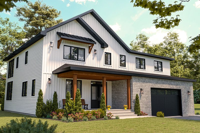 Dream House Plan - Exterior - Front Elevation 3 for Farmhouse House Plan #23-2752 - 4 bed, 3 bath