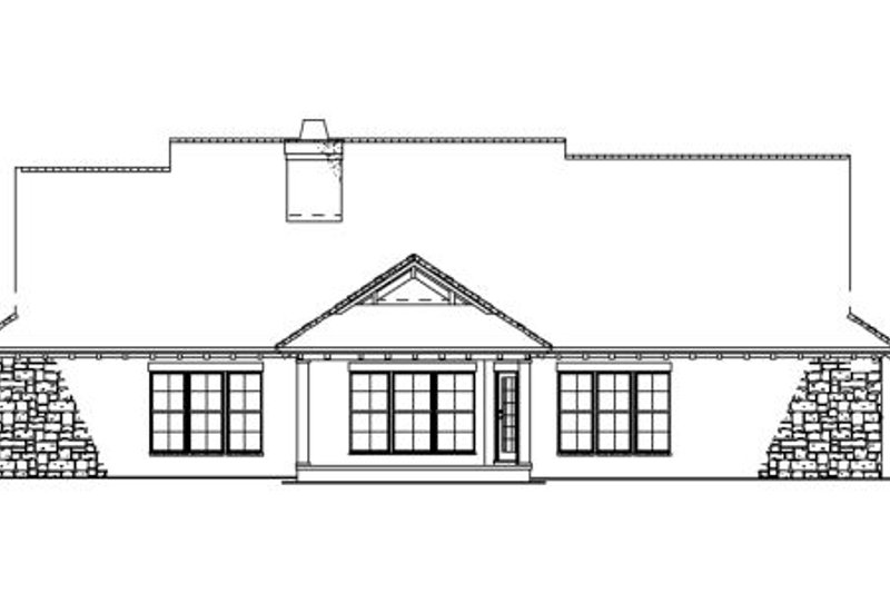 Dream House Plan - Exterior - Rear Elevation for European House Plan #17-654 - 4 bed, 3 bath