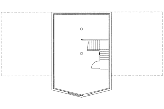 Floor Plan - Lower Floor for Log House Plan #117-128 - 3 bed, 2 bath