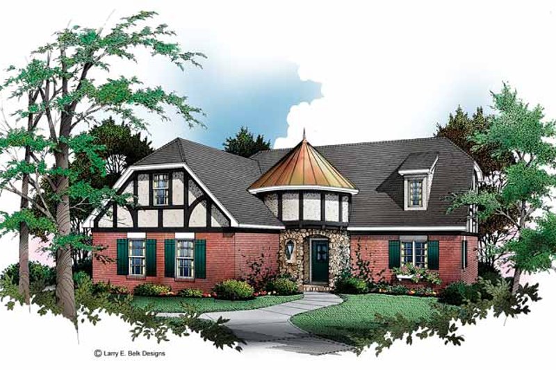 Dream House Plan - Tudor Exterior - Front Elevation Plan #952-156