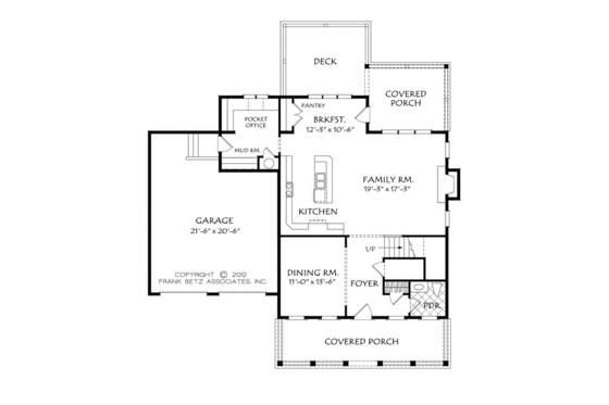 Floor Plan - Main Floor for Colonial House Plan #927-956 - 4 bed, 2.5 bath