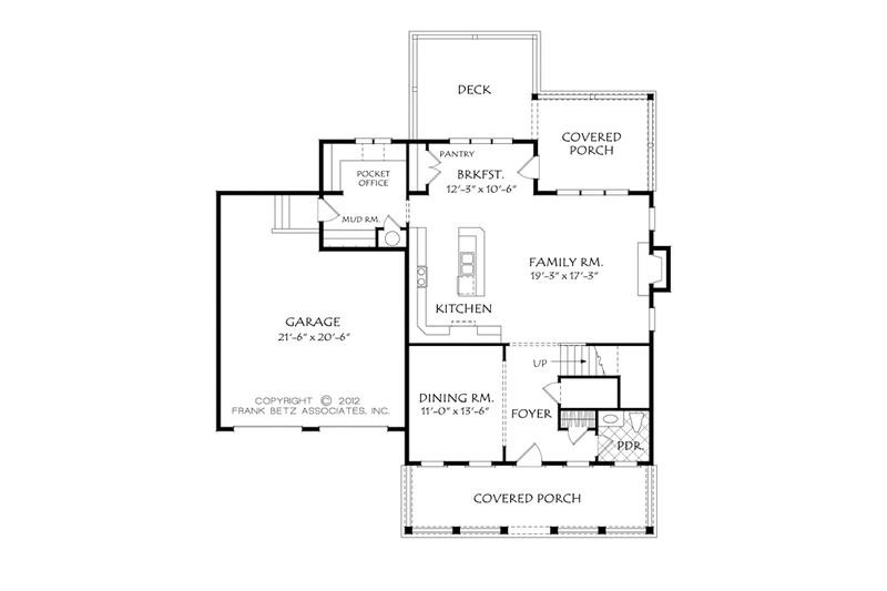 Home Plan - Floor Plan - Main Floor for Colonial House Plan #927-956 - 4 bed, 2.5 bath
