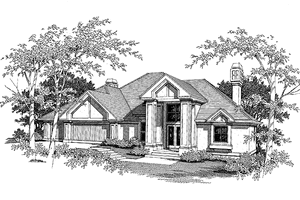 Traditional Exterior - Front Elevation Plan #48-717