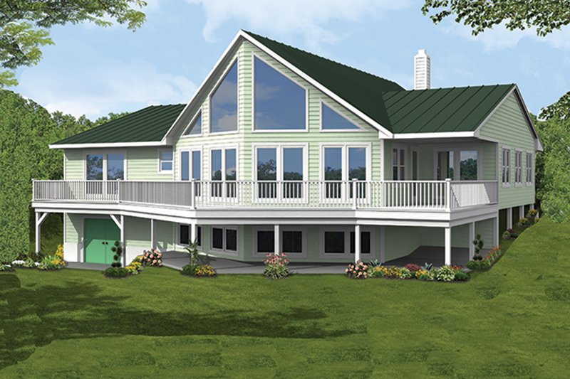 Dream House Plan - Country Exterior - Rear Elevation Plan #1061-12