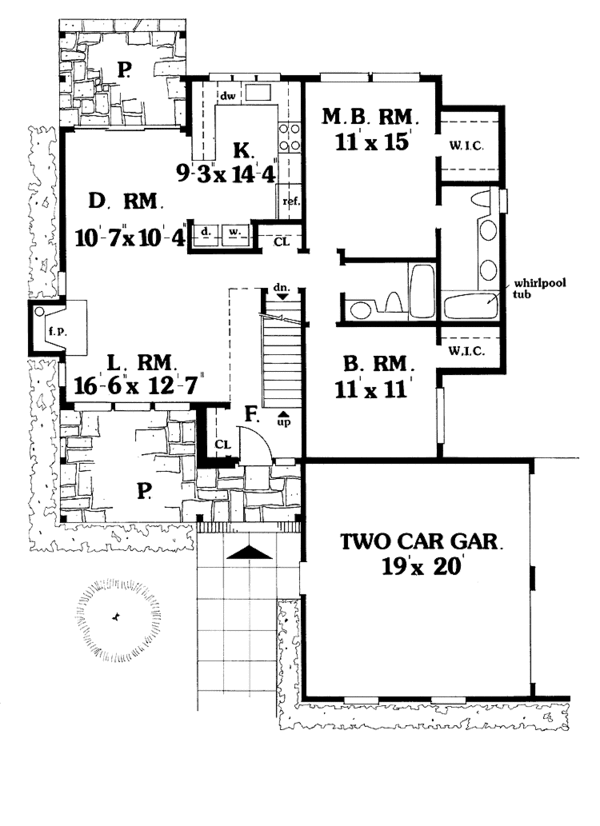 Home Plan - Country Floor Plan - Main Floor Plan #456-58