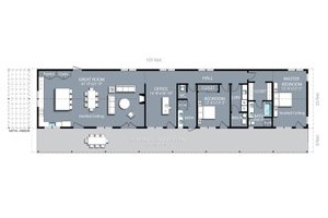 Floor Plan - Main Floor for Ranch House Plan #508-1 - 2 bed, 2 bath