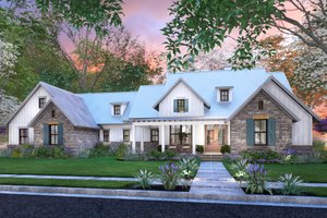 Cottage Exterior - Front Elevation Plan #120-290