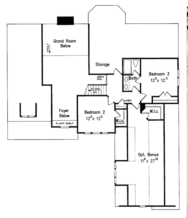 Country Floor Plan - Upper Floor Plan #927-604