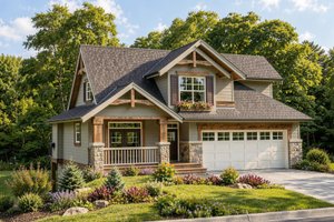 Architectural House Design - Exterior - Front Elevation for Craftsman House Plan #1100-178 - 3 bed, 2.5 bath