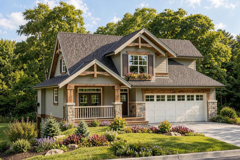 Architectural House Design - Exterior - Front Elevation 2 for Craftsman House Plan #1100-178 - 3 bed, 2.5 bath