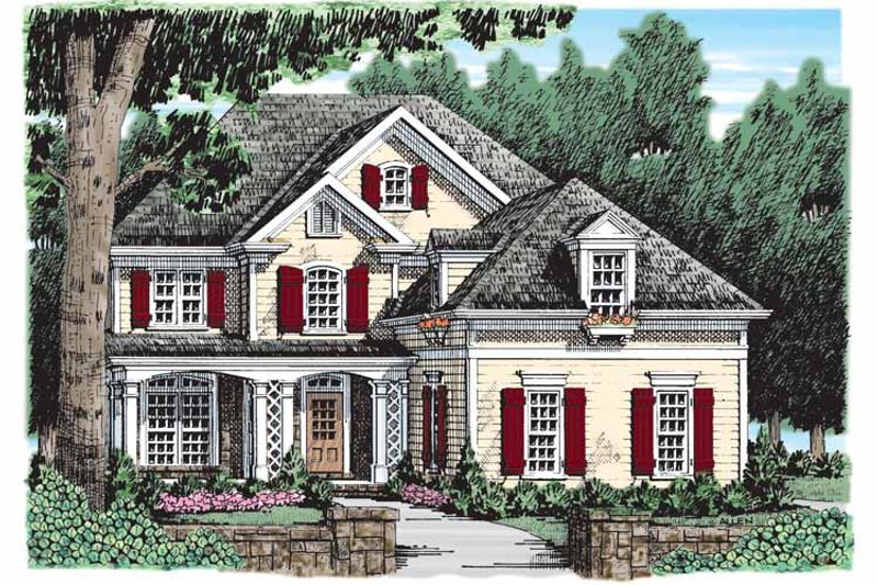 Architectural House Design - Country Exterior - Front Elevation Plan #927-913