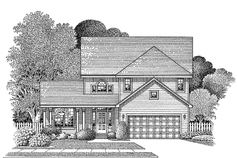 Dream House Plan - Exterior - Front Elevation 3 for Country House Plan #999-65 - 4 bed, 2.5 bath