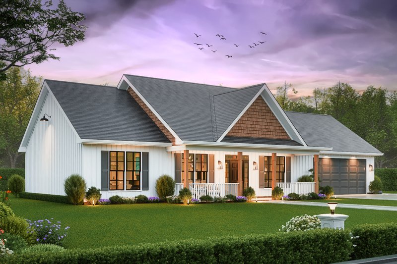 Home Plan - Exterior - Front Elevation 6 for Traditional House Plan #54-638 - 3 bed, 2 bath